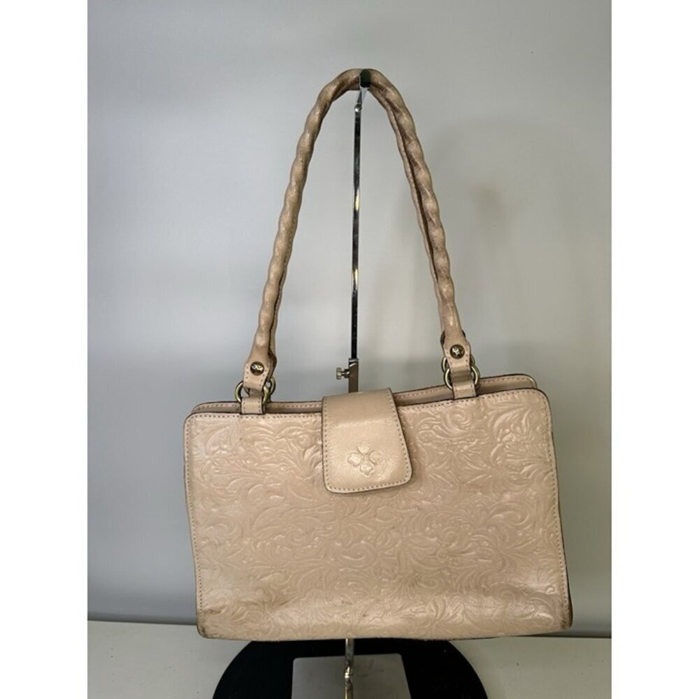 Patricia Nash Rienzo Satchel Tooled Leather Purse - Light Pink Pre-Owned
